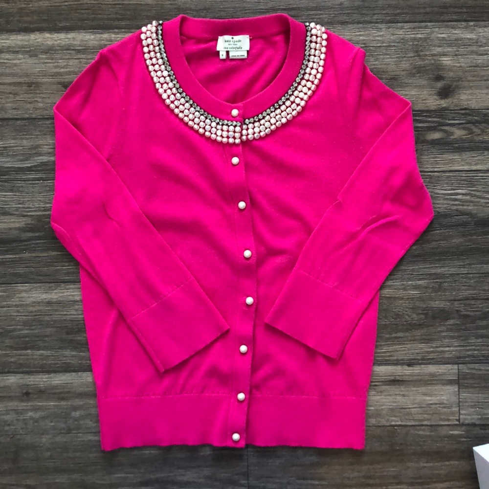 Kate Spade pearl collar cardigan
